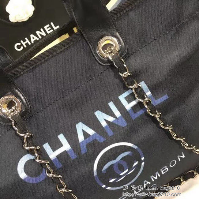 香奈兒CHANEL 66941 2018最新款大號沙灘牛仔帆布包 經典旅遊購物袋系列專櫃爆款DSC1155